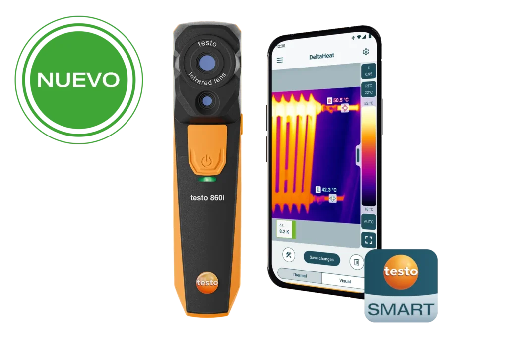 testo 860i – cámara termográfica para smartphones y tablets, con conectividad a la app testo smart