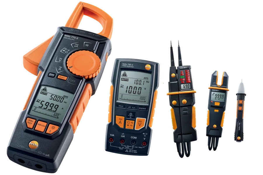 testo electrical measuring instruments product range transparent bg