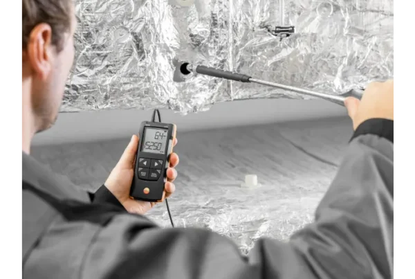 testo 416 anemómetro de molinete digital de 16 mm con conexión a la app